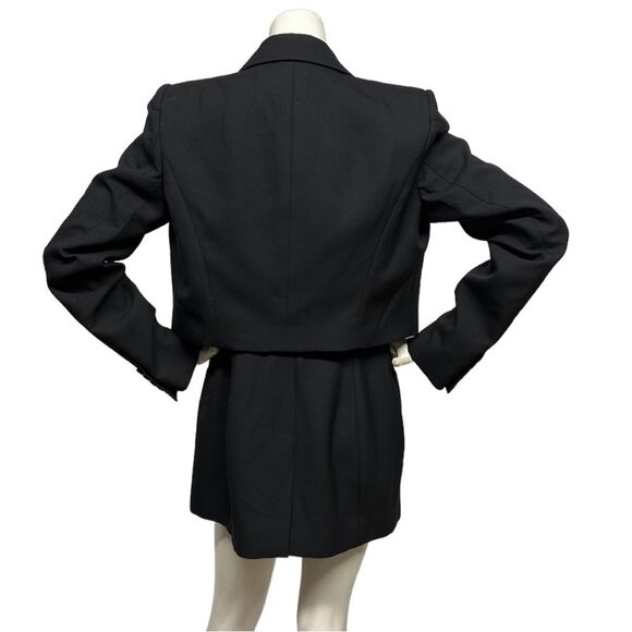 ALEXANDER McQUEEN Trompe L'Oeil Wool Silk Tuxedo Jacket Pink Lace Top S M 6 8 - Picture 12 of 16